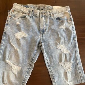 American Eagle outfitters Women Skinny light Destroy Wash flex Size 32/34